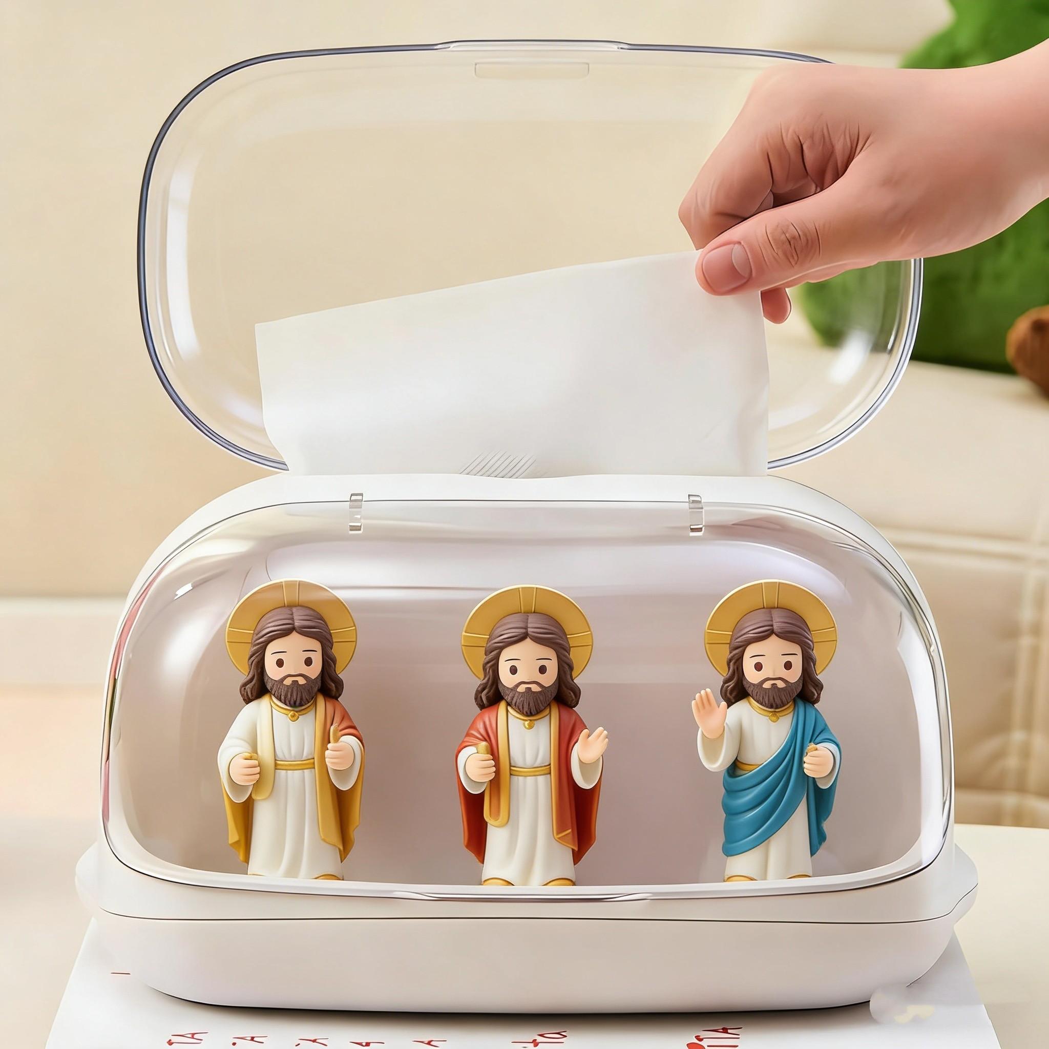 Rectangular Tissue Box with Automatic Lift Mechanism, Decorative Display Holder for Office and Living Room Use, Elegant Design for Easy Access, Paper Towel Holder