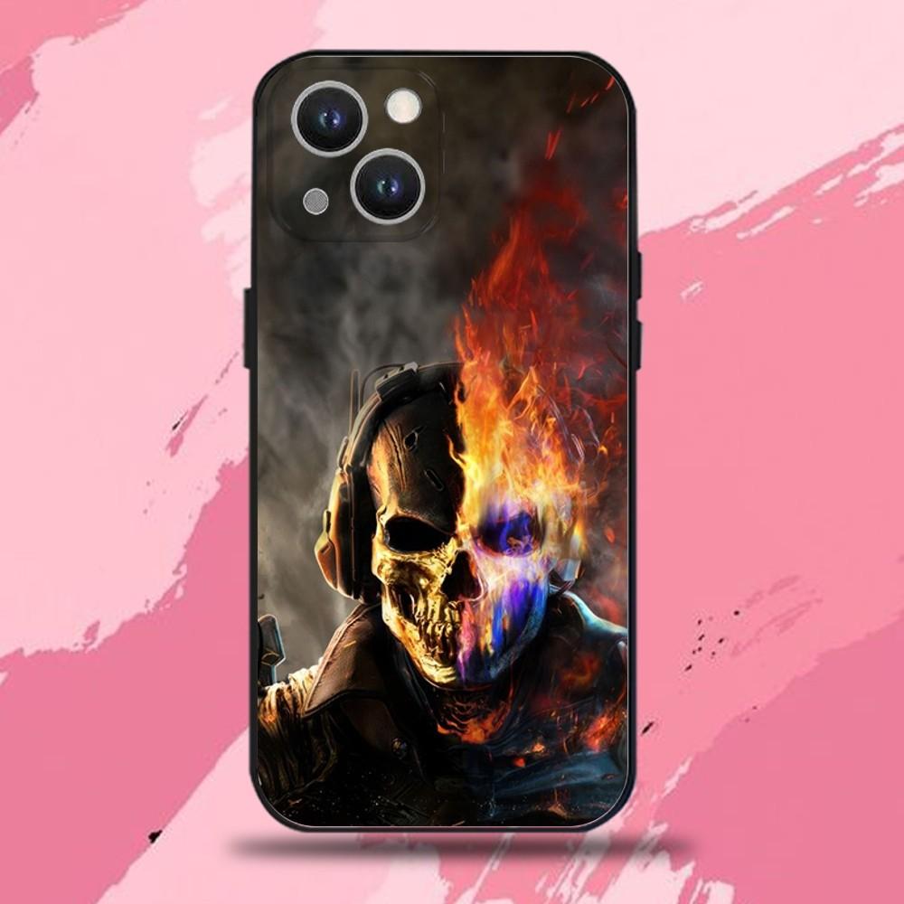 Super Cool "Call of Duty" Themed Liquid Phone Case — Black Soft Silicone Protective Cover for iPhone 17/16/15/14/13/12