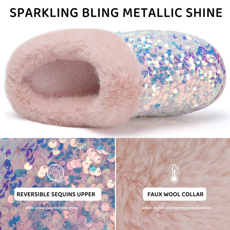 WateLves Women's Slippers Comfort Memory Foam House Slippers Slip-on Plush Lining Bedroom Shoes for Indoor & Outdoor Ideal Thanksgiving Christmas Gift