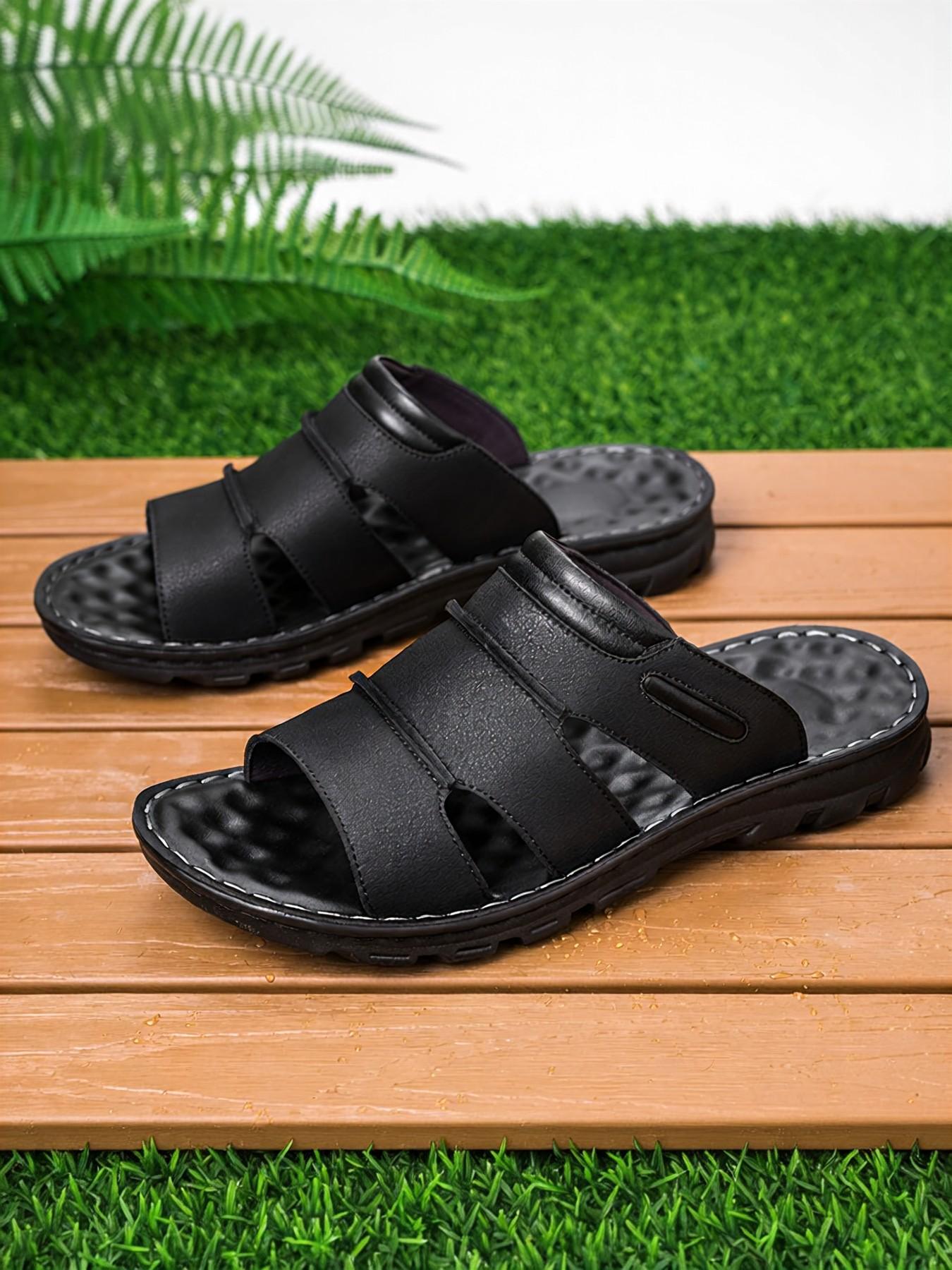 Classic Men's Slip-On Sandals, Flexible Sandals, Multi-Strap Design for Support and Flexibility, Ideal for Outdoor Adventures, Travel, or Casual Office Use