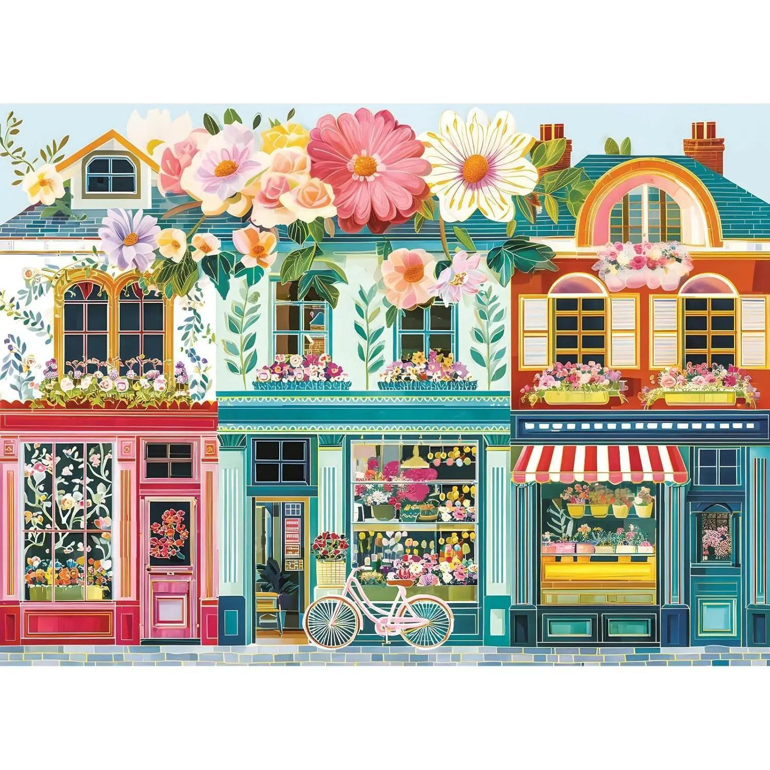 500 Piece Puzzle for Adults, Beautiful Flower Jigsaw Puzzles 500 Pieces, Blossoming Florals 500 Piece Adult Puzzle Premium Cardboard Puzzle, Gift for Family Artwork