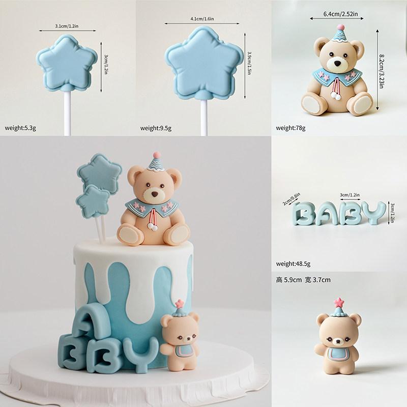 Cute Baby Birthday Hat, Blue Cartoon Design, Gender Reveal Cake Decoration, Horse Castle Insert, Baby Shower Accessory