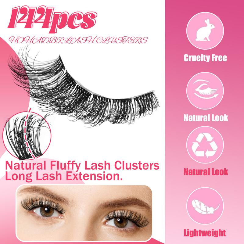 Beginner Friendly Lashes  Fairy  Individual Manga Lash Extension   Easy to Apply  Soft comfortable Makeup at Home For Cosmetic Lashes Cluster Eyelash  Lash Clusters  Eyelash Extension Eyelashes  Extension Wispy