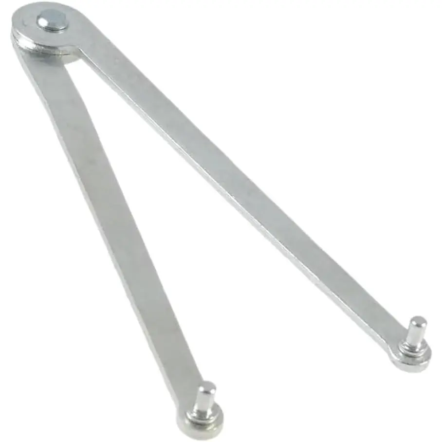 Angle  Wrench,  Adjustable Pin Spanner, Locknut Wrench for Backing Pads  Angle  and Round Nuts with Drilled Holes,