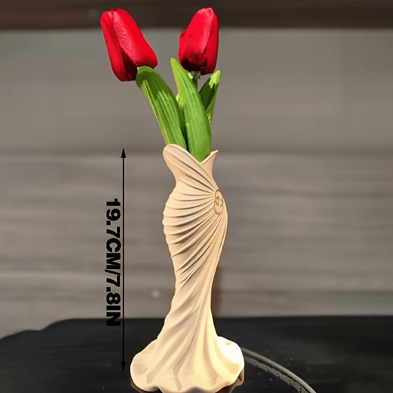 Elegant Dress Vase Decoration, High Fashion Home Decor, Standard Test Tube Holder, Artistic Vase, Bedroom Decor, Holiday Gift