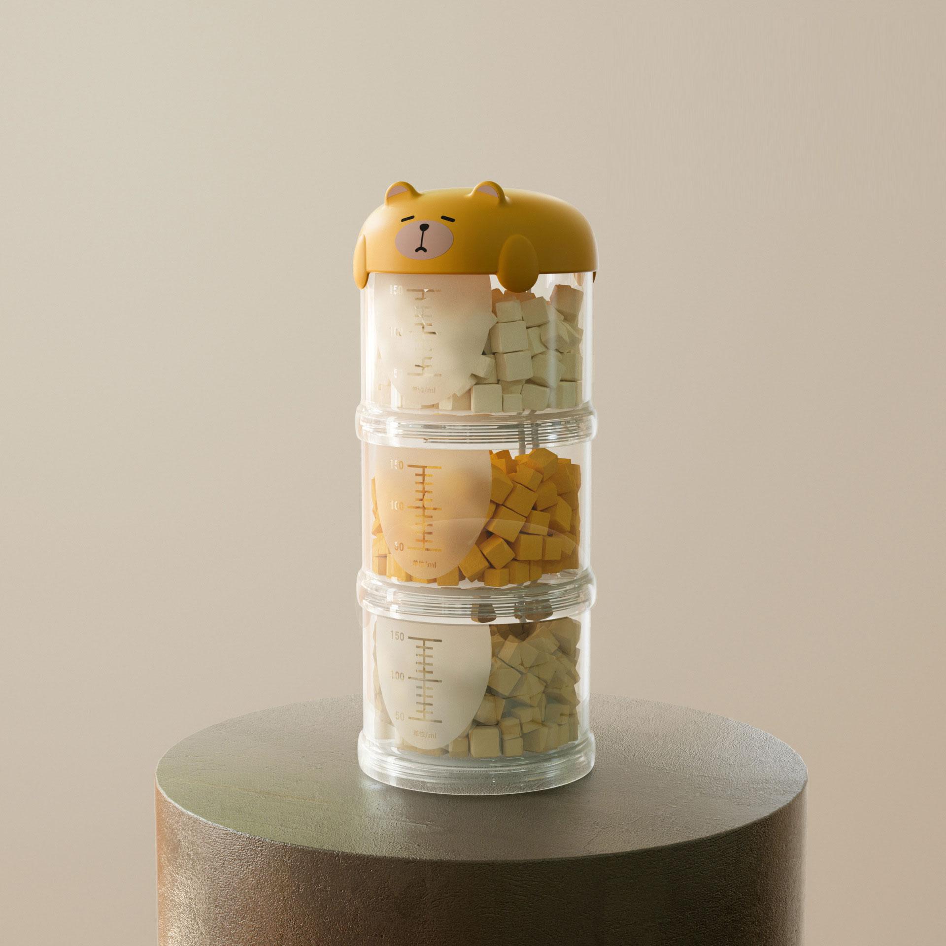 Cat Food Divided Box, Sealed Moisture-Proof Pet Food Container, Portable Multi-Layer Storage for Cats and Dogs, Ideal for Travel and Outdoor Use