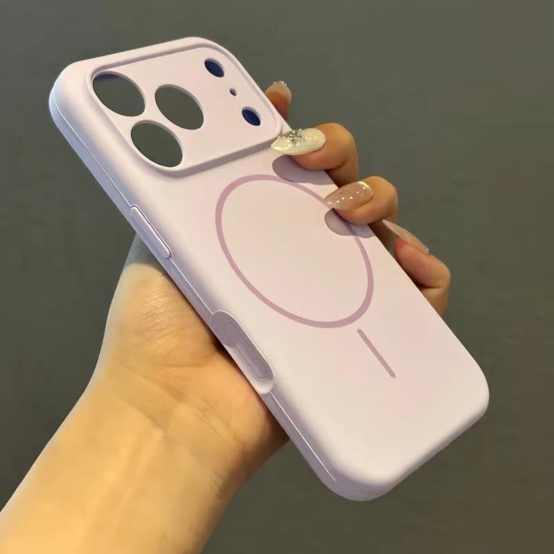 Luxury Magnetic Soft Silicone Phone Case for iPhone 16/15/14/13/12 Pro Max Plus, Wireless Charging Compatible, Drop Protection