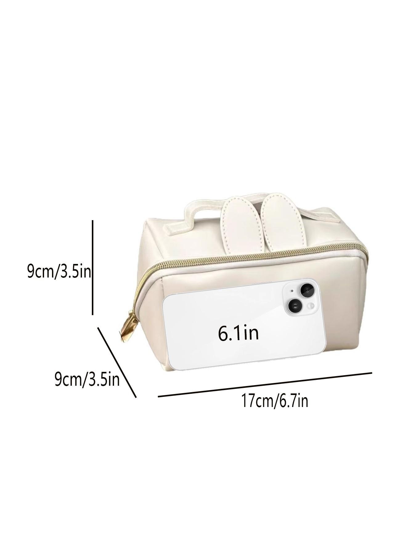 1pc  Cute rabbit shaped handbag, girls' makeup bag, multifunctional portable grooming and storage bag, suitable for business trips, commuting, fashionable and versatile ladies' makeup bag