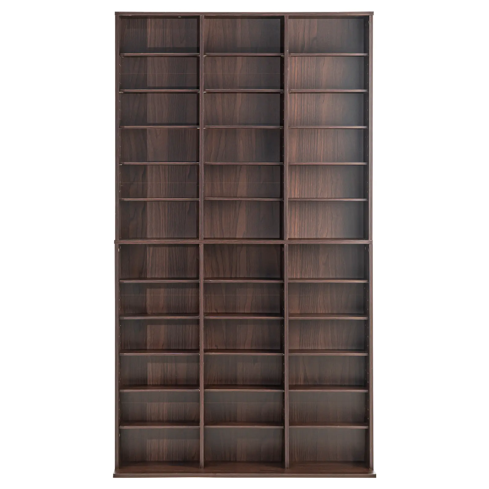 Media Storage Cabinet, Adjustable DVD Cabinet, CD Storage Holds up to 1080 CDs, Protects & Organizes Music, Movie, Video Games or Memorabilia Collections-Espresso