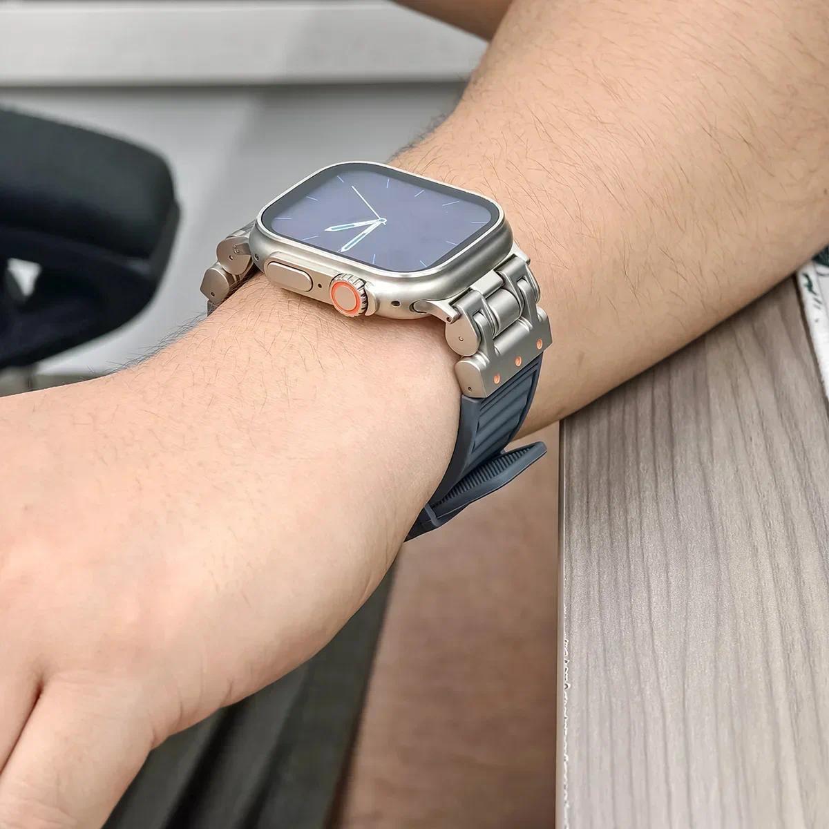Funky Romantic Glamorous Ethnic Peppy Soft Silicone Sport Watch Strap, Replacement Band Compatible with 42/44/45/49MM Ultra 2, Series 4/5/6/7/8/9 Smart Watches