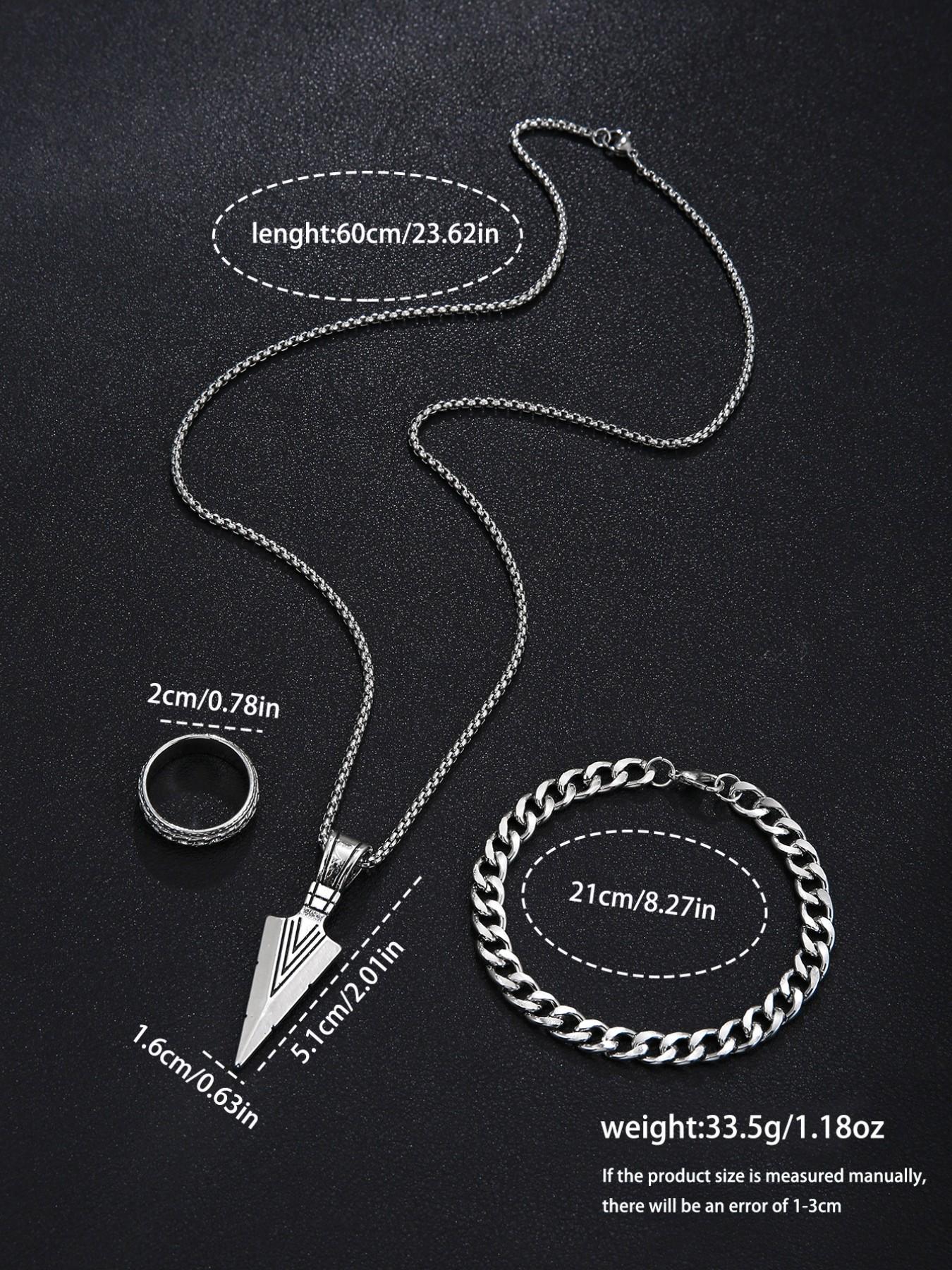 Father's Day Gift Set, Men's Bold Watch Kit, Includes Watch, Bracelet, Necklace, Ring, Wallet, Perfect Present for Him