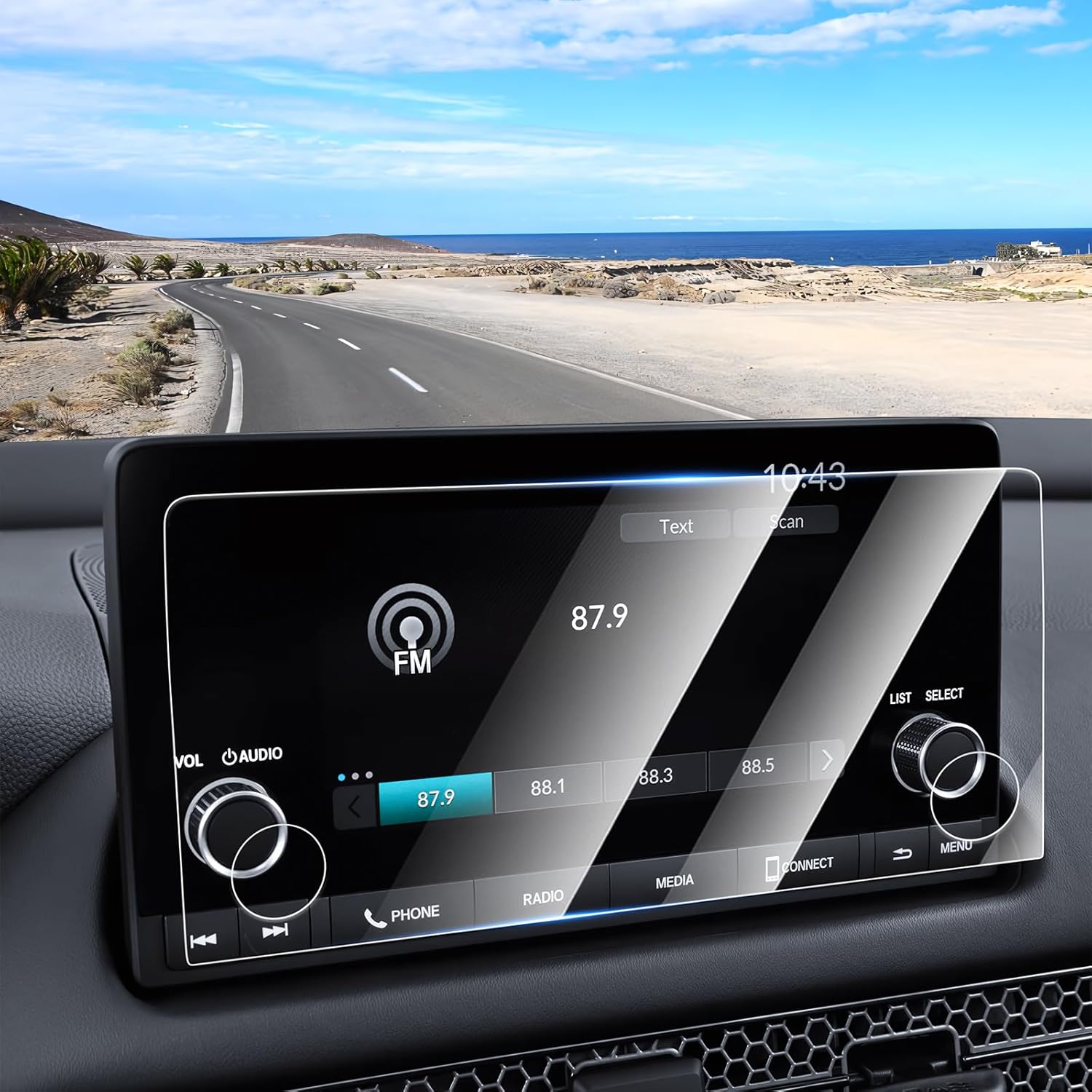 Canvcle  Screen Protector for Honda HRV Sport LX 2023 2024 2025 HR-V (NOT for EX-L), 7 Inch Touch Screen Protector Cover Saver Tempered Glass Navigation Display Infotainment Protective Film