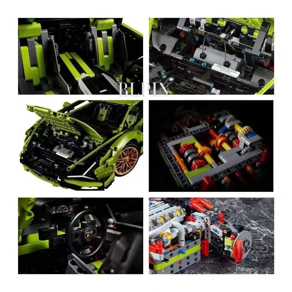 3696PCS Technical Lambo Building Blocks Car Model Compatible 42115 SIAN Roadster Bricks Boys Toys Gifts