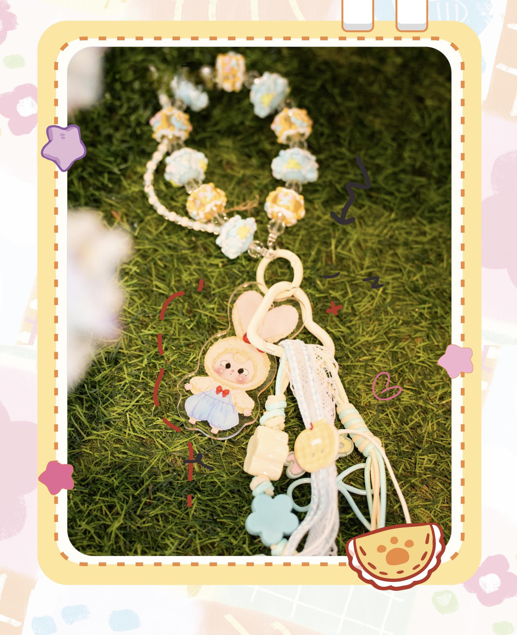 Baby Three Love Chain Time Plush Keychain Blind Box - Cute Mini Stuffed Animal Mystery Keyring with, Kawaii Collectible Charm for Bag, Backpack, Car, Couple Gift, Trendy Accessories