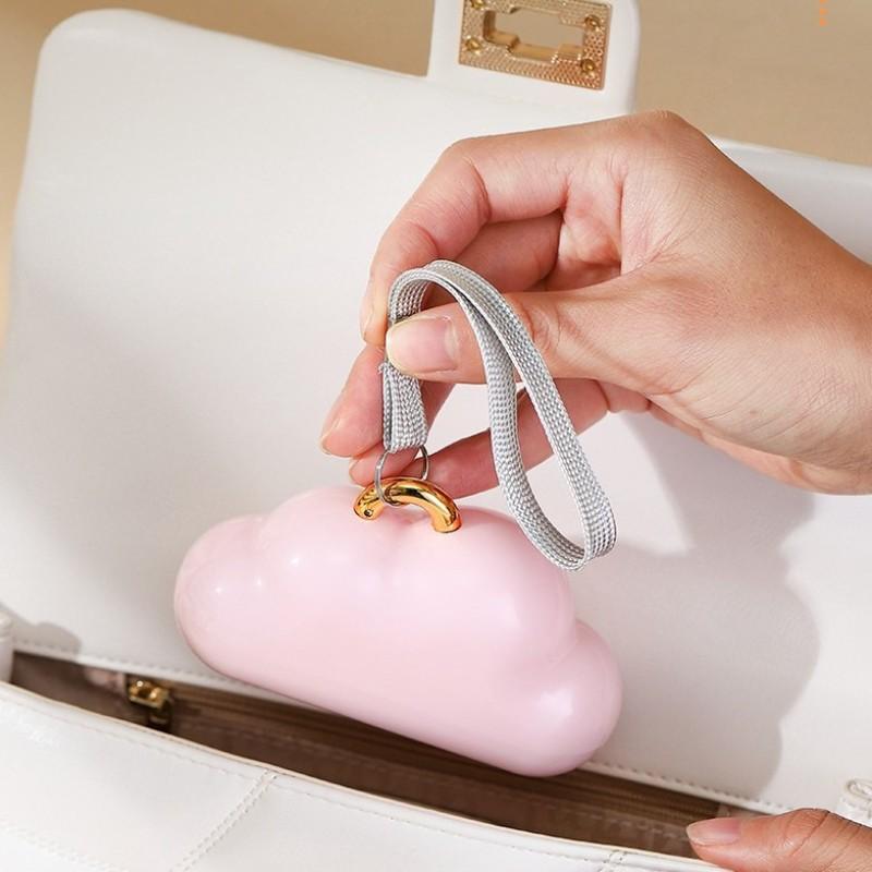 Compact Cloud Pile Remover with 4 Replacement Rolls and 2 Hooks, Washable Pet Hair Extractor for Clothes, Home Decor, Car Seats, Pile Brush