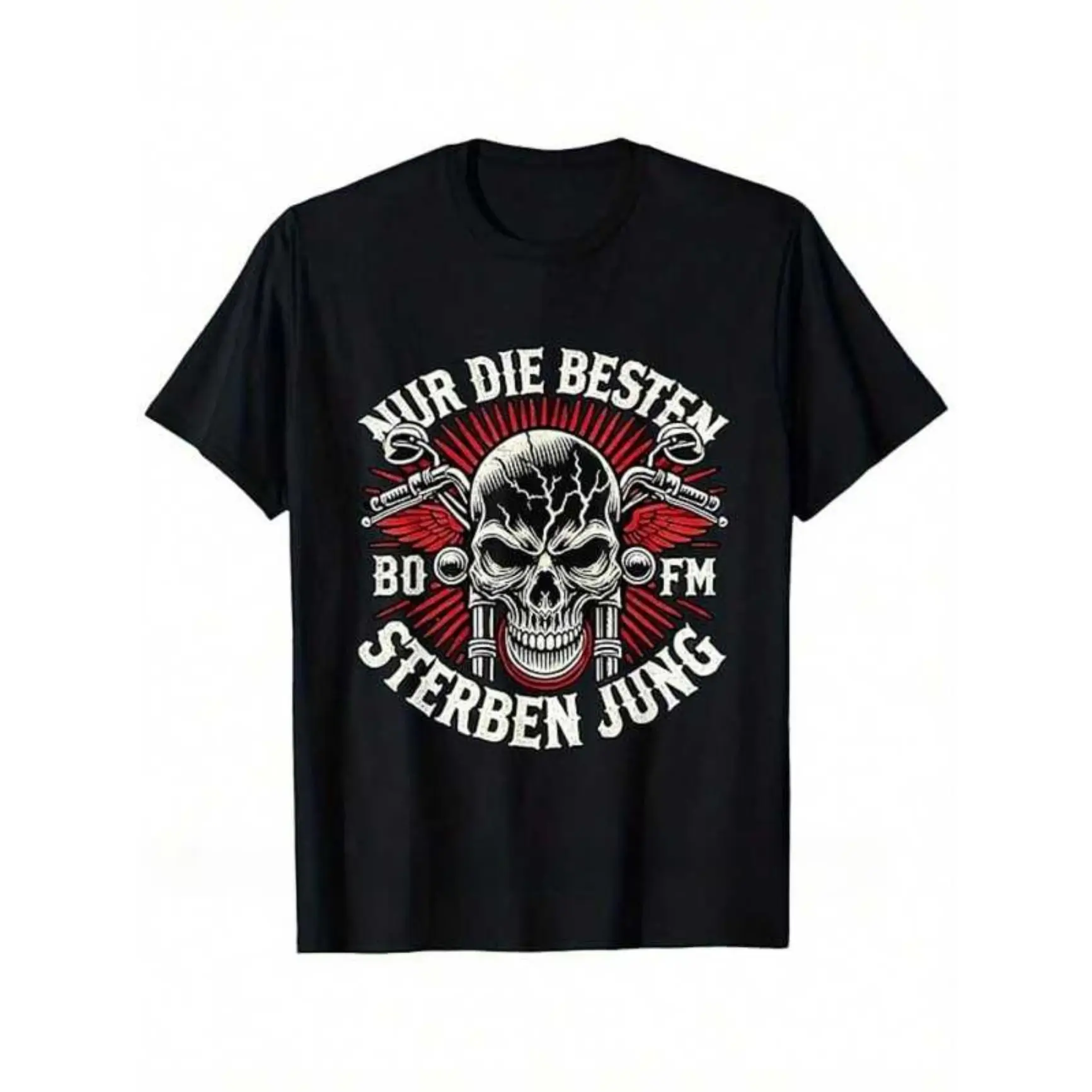 Skull Motorcycle Graphic Oversized Cotton T‑Shirt,Fashion Biker Outfit Comfort Cute Tee,Valentine’s Day Gift For Him,Best Holiday Present For Biker Lover Family Friends