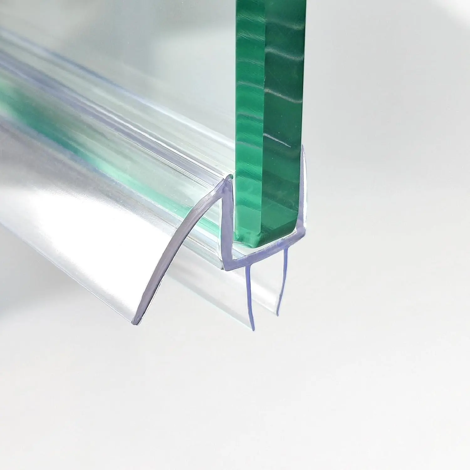 36 Inch Shower Door Bottom Seal Strip for 3/8 Inch (10mm) Glass - Ultra Clear Polycarbonate Shower Door Sweep, Single Pack