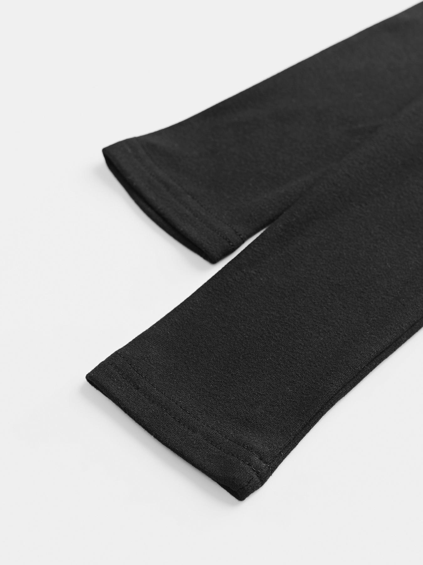 Women's High Neck Inner Layer + Leopard Print Strap Skirt Set, Casual Daily Spring Autumn Commuter, Two-Piece Ensemble Outfit