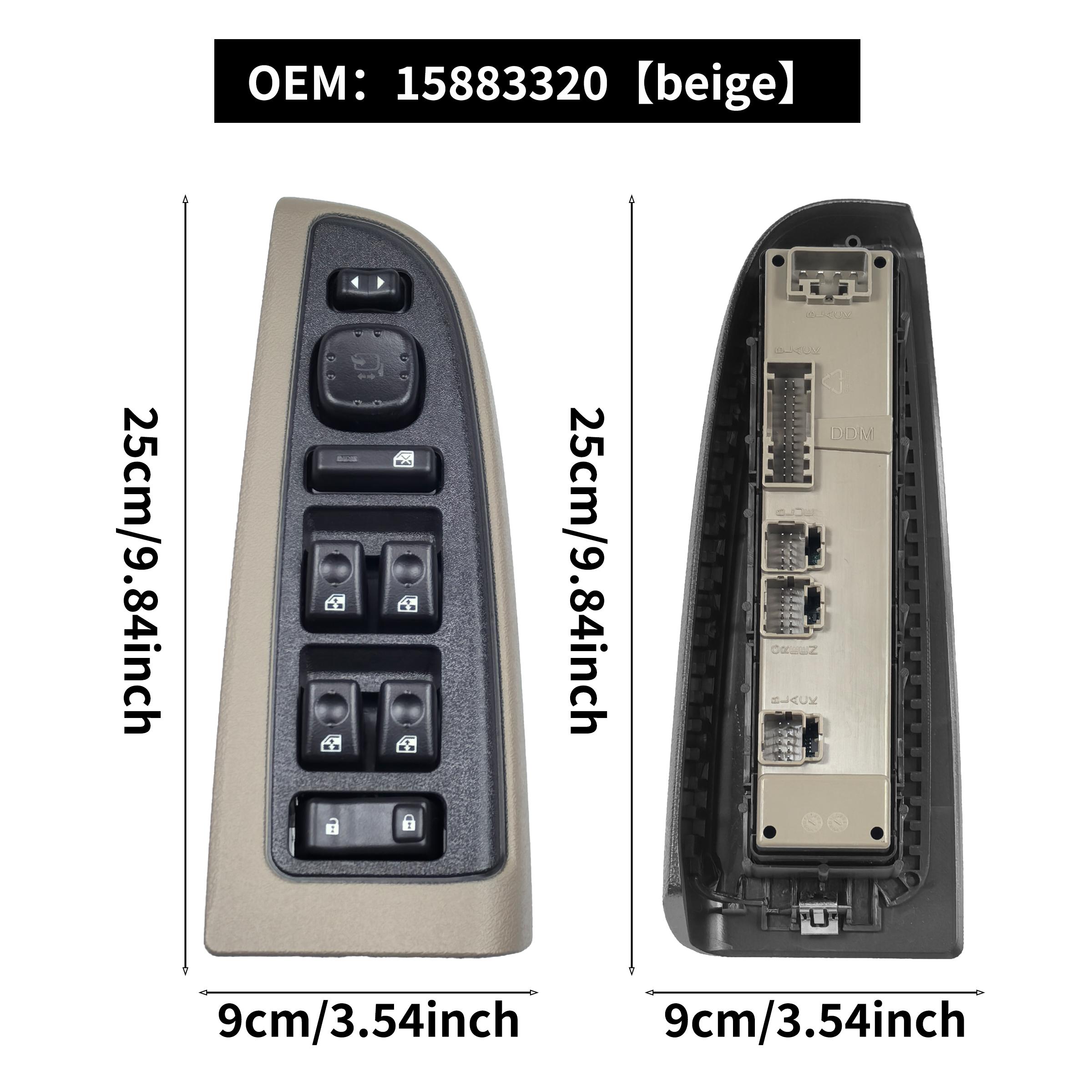 Driver Side Door Lock and Power Window Switch Replacement Component, Compatible with Chevrolet Avalanche Silverado Suburban Tahoe Gmc Yukon Sierra Cadillac Escalade