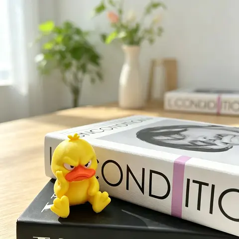 Funny Angry Duck Statue, Figurines, Cute Desktop Decoration for Car Interior, Multi-Purpose Indoor Outdoor Home Decor Gift for Family Friends