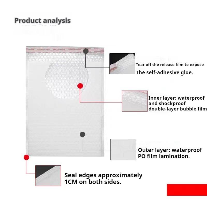 20pcs Thickened Pe Bubble Envelopes, Durable Transport Protection, Ideal for Electronics, Clothing, Home Organization, Storage, Gifts