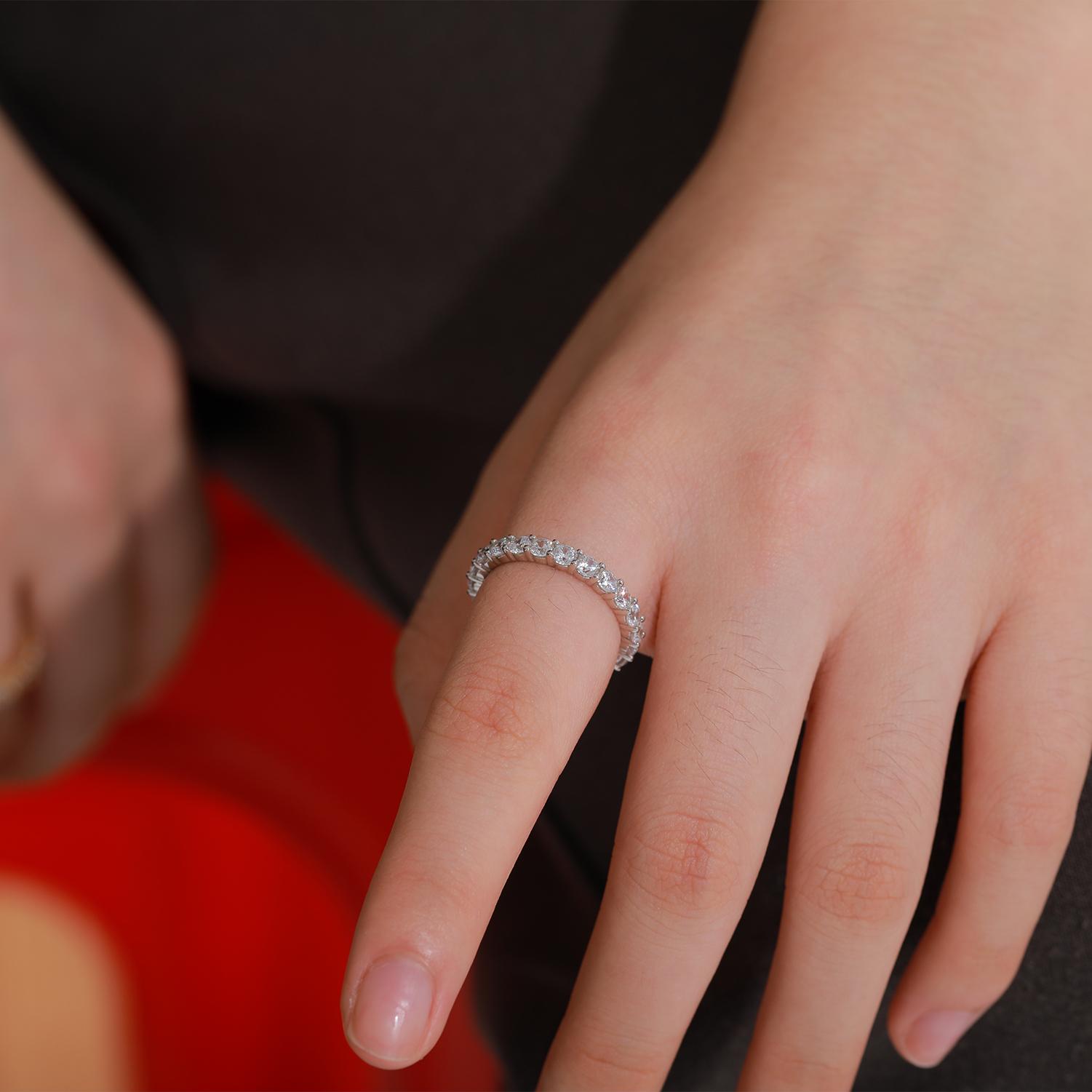 【#R8】Shining 925 Sterling Silver Synthetic Moissanite Ring Women's Jewelry Gifts Engagement Gifts Party Daily Fashion Jewelry