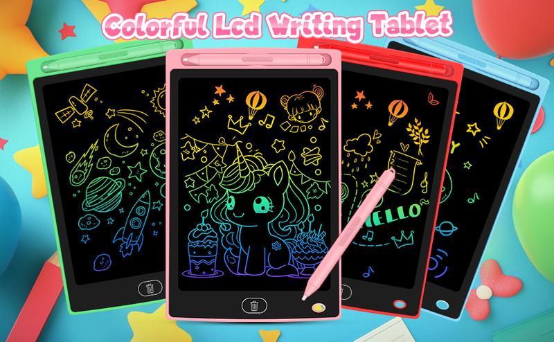 LCD Writing Tablet for Kids - Erasable and Reusable Toddler Doodle ...