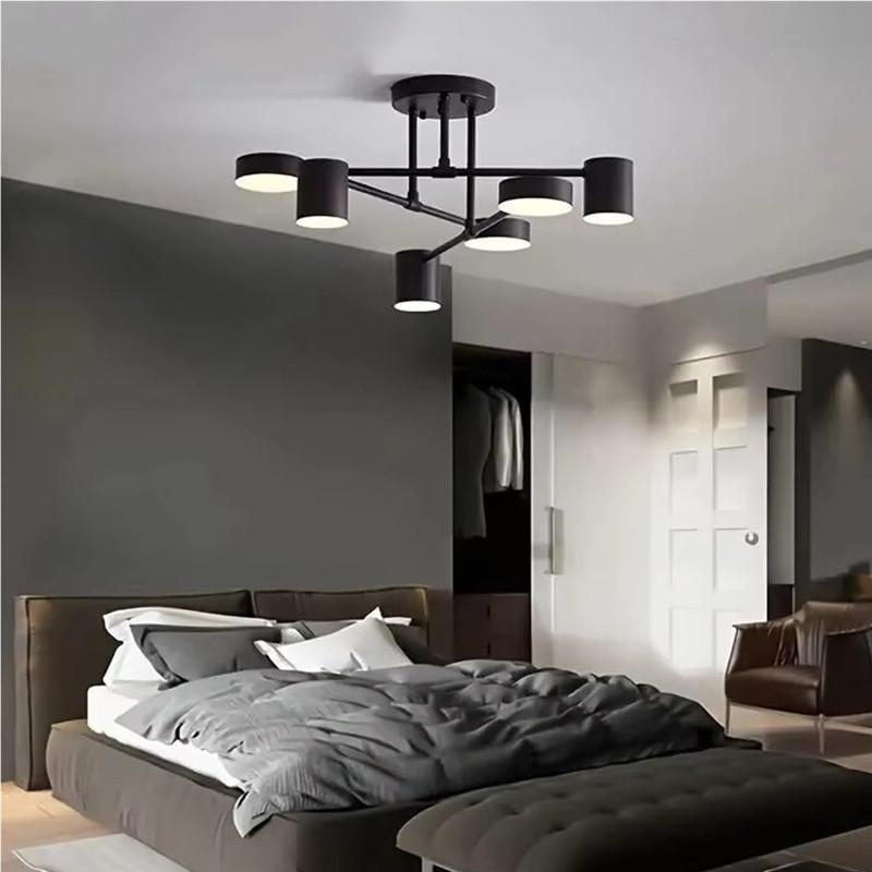 Creative 6-Light LED Ceiling Light, Modern Farmhouse Chandelier, Ideal for Kitchen, Bedroom, Hallway, Home Decor