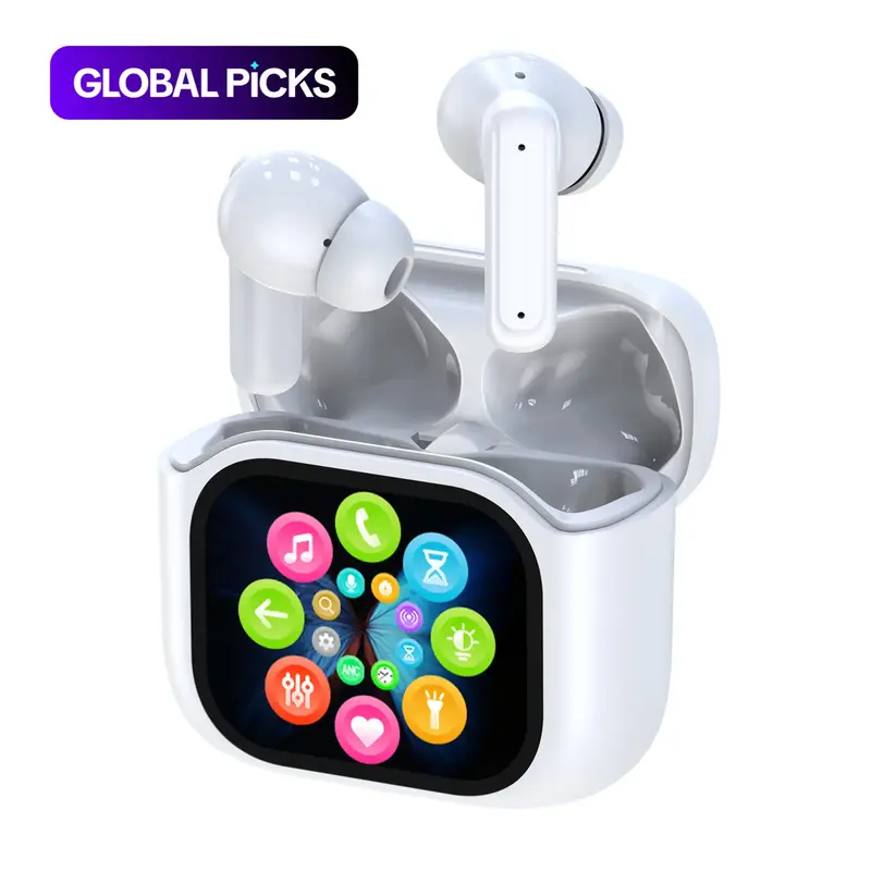 HITOZON Waterproof, Fitness Earphone, In-Ear True Wireless Earbuds with Touchscreen Charging Case, Everyday Earbuds, Stereo Wireless Earbuds with Noise Reduction, Chargeable for Smartphones, Computers and Laptops, Sweatproof Earphones