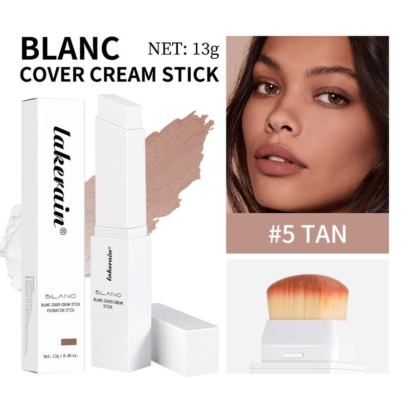 Two-In-One Color-Changing Foundation Stick Lightweight Brightening Concealer, Portable Makeup tinted foundation stick for Flawless Skin