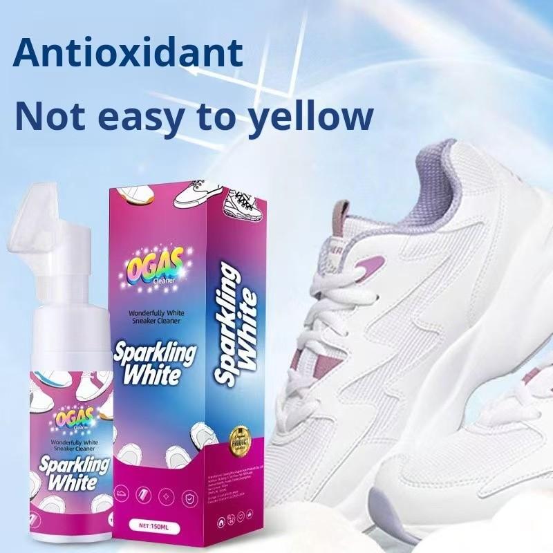Shoe Cleaner, Sports Shoe Stain Remover, Whitening Agent, Foam Cleaning Solution, No Rinse Dry Clean, Easy to Use