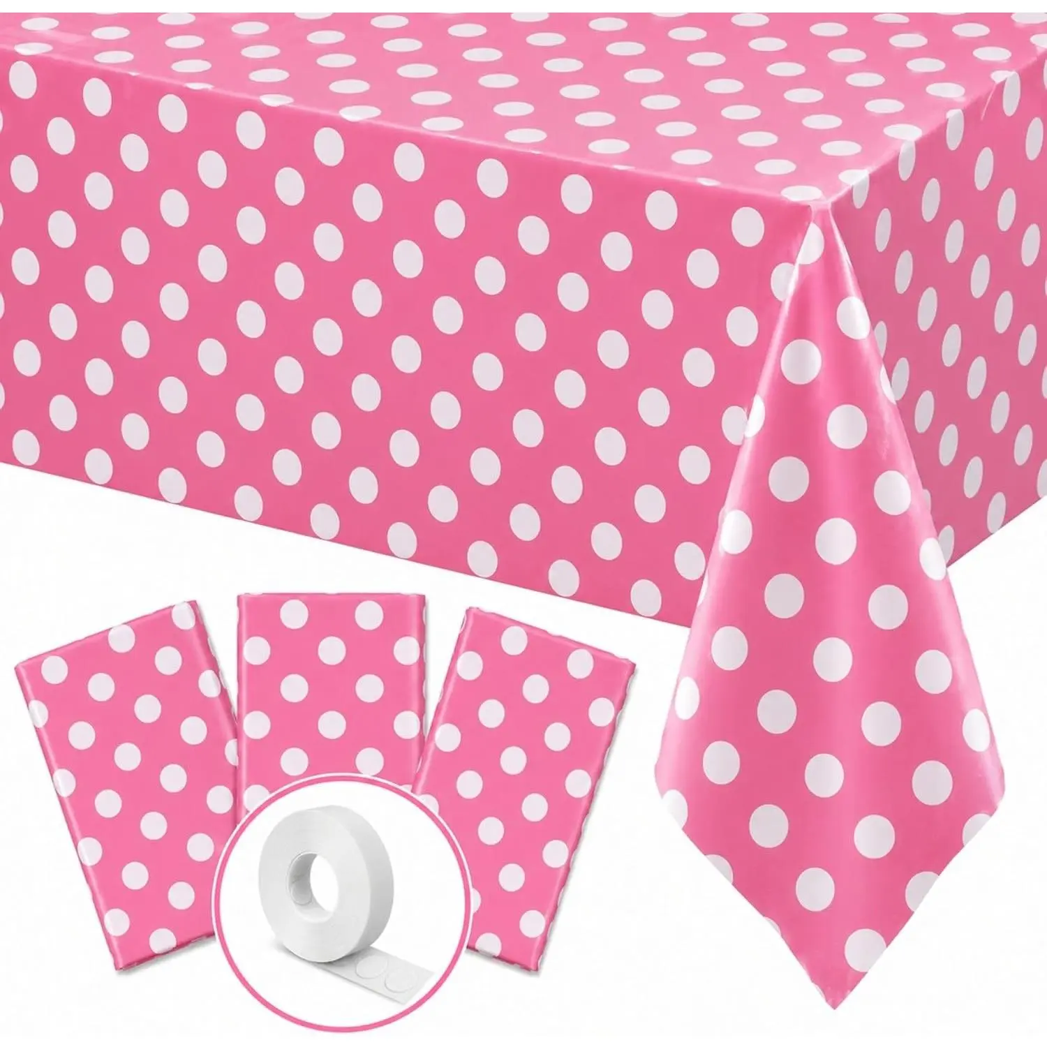 Pink Polka Dot (Pack of 3)