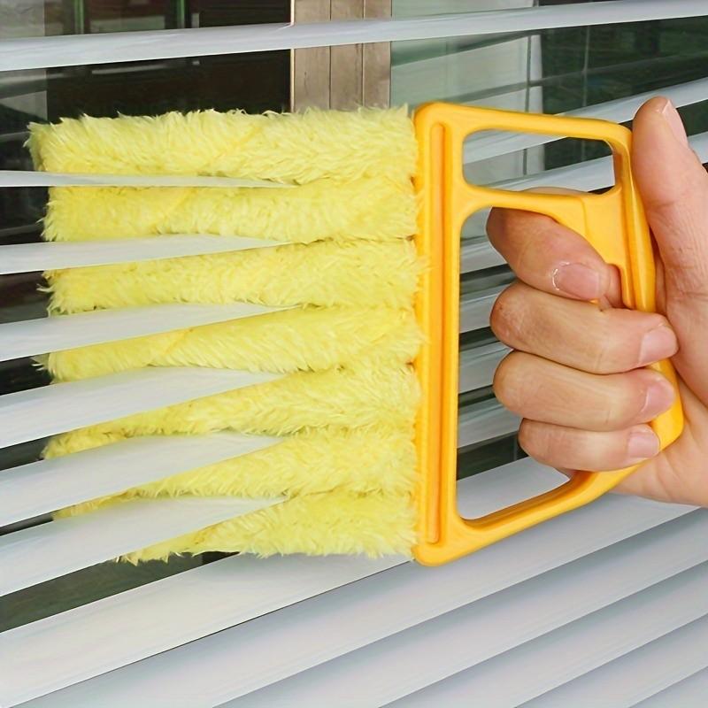 1pc Washable Microfiber Window Blind Cleaner Duster Tool - Handheld Shutter Brush for Fast Dust Removal - Air Conditioner Fin Cleaner & Vent Brush - Home Cleaning Supplies for Window Slats & Shutters