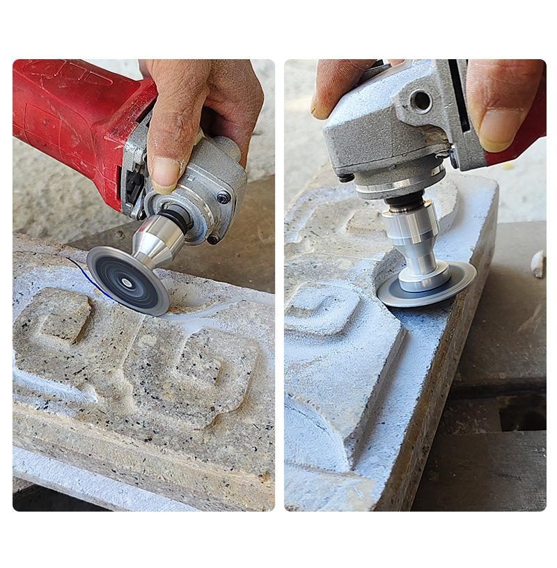 2PCS 2"(50MM) Diamond Saw Blade with Removable Flange - Professional Engraving Disc for Granite, Marble, Concrete, Stone - Angle Grinder Grinding Carving Tool Cutting Hardware