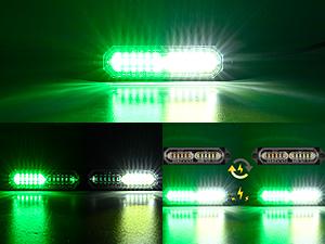 Nilight 8PCS Led Strobe lights 12LED Green white  Light 12V 24V Surface Mount Flashing Warning Hazard Beacon Lights Ultra Slim Sync Feature Mini Grille for Cars Trucks Off Road Vehicles SUV Auto Automotive  dealsforyoudays
