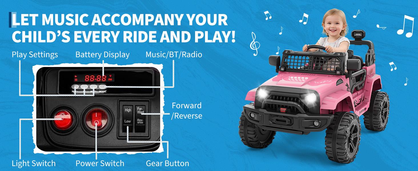 Kids Electric Ride-On Truck in Action