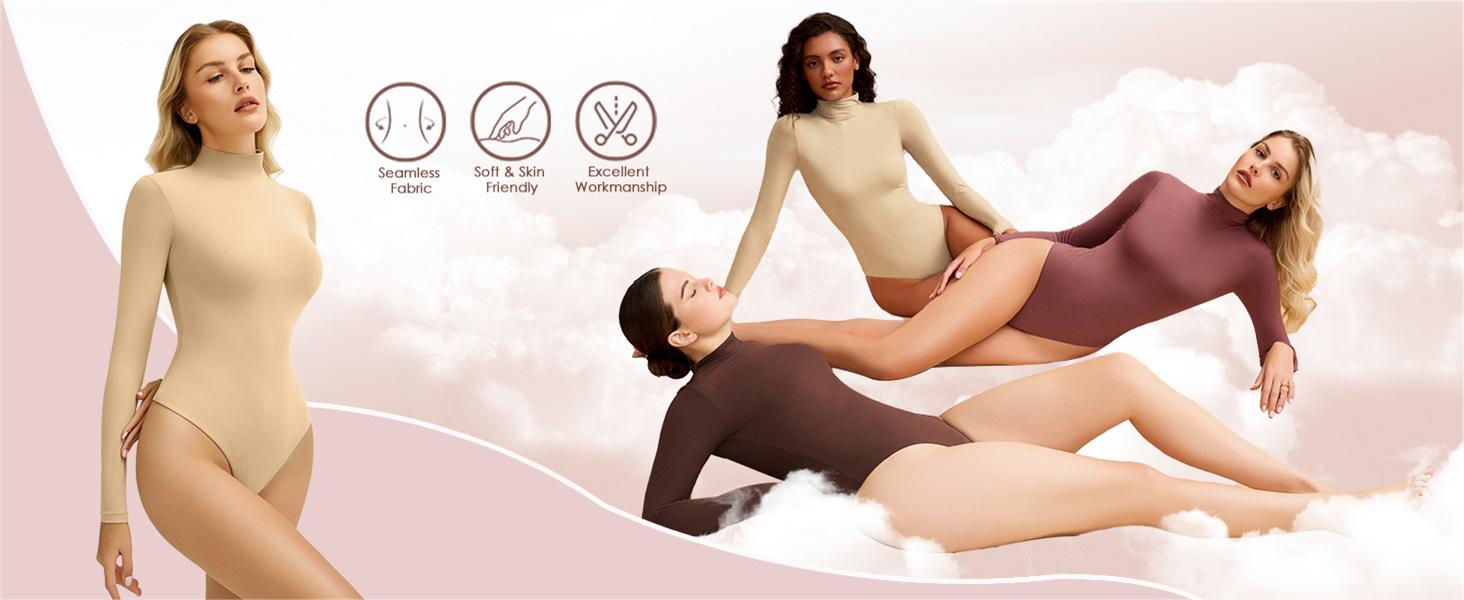 Clearance Sale - Limited Sizes Available** Bodysuits for Women High Neck Long Sleeve Body Suits Snap Closure Double Lined Mock Neck Bodysuit Soft Clearance Sale - Limited Sizes Available** Bodysuits for Women High Neck Long Sleeve Body Suits Snap Closure Double Lined Mock Neck Bodysuit Soft