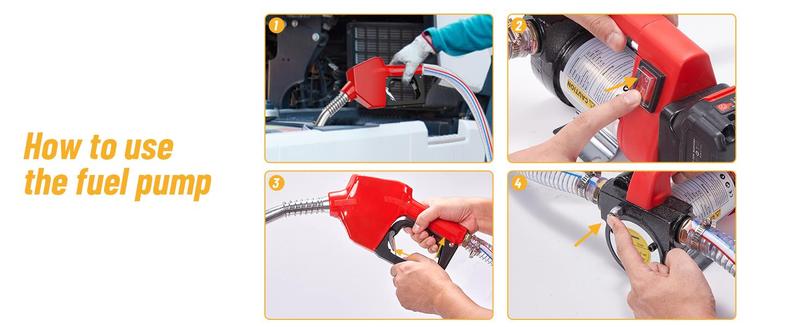 Portable Diesel Transfer Pump, TaskStar Battery Powered 12GPM Cordless Fuel Pump Kit w/ 4.0Ah Battery, Nozzle&Hose for Diesel, Kerosene& Biodiesel