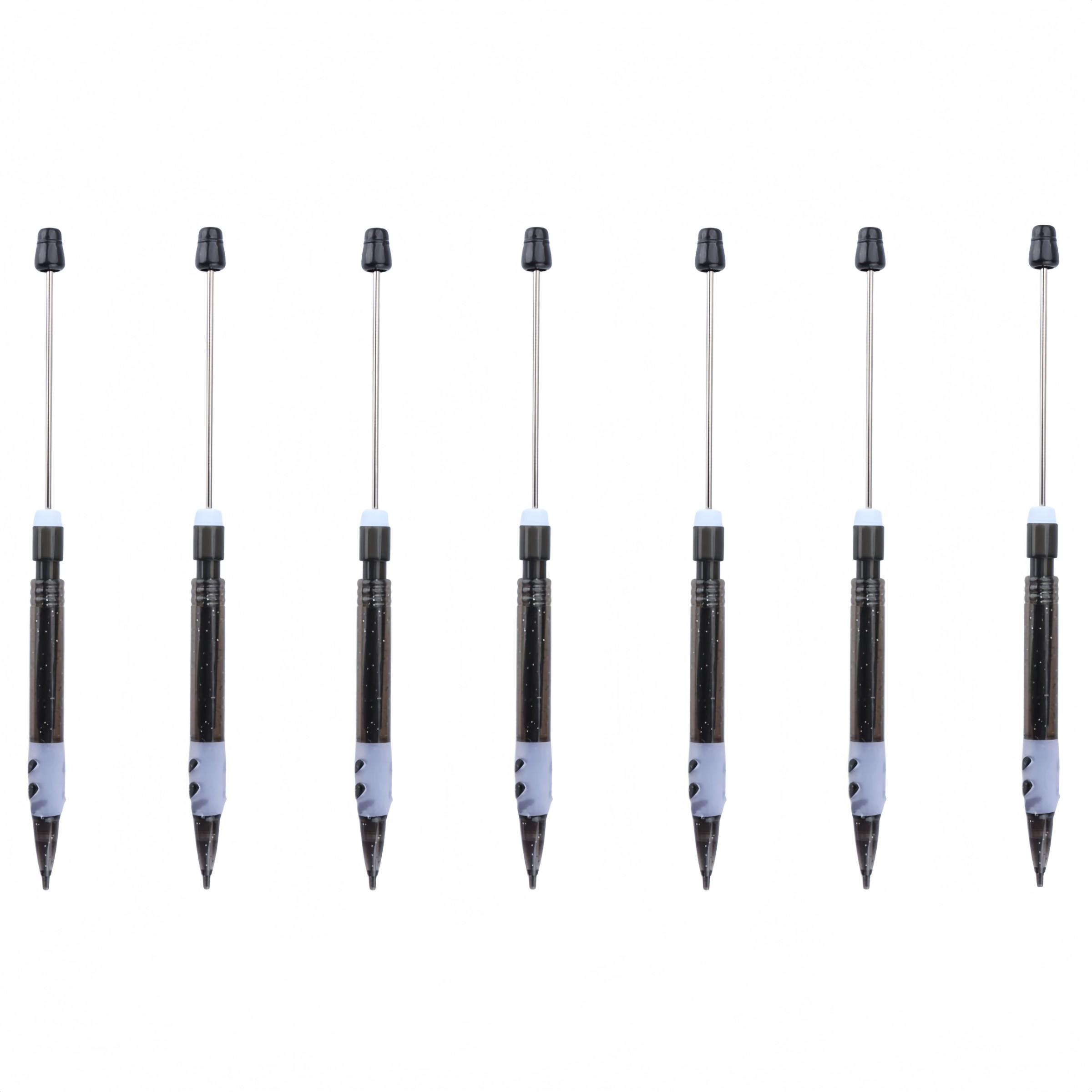 8pcs Rainbow DIY Beaded Pencils, Automatic Core Replacement No Sharpening, Drawing Writing Tool, Perfect Gift for Holidays Parties