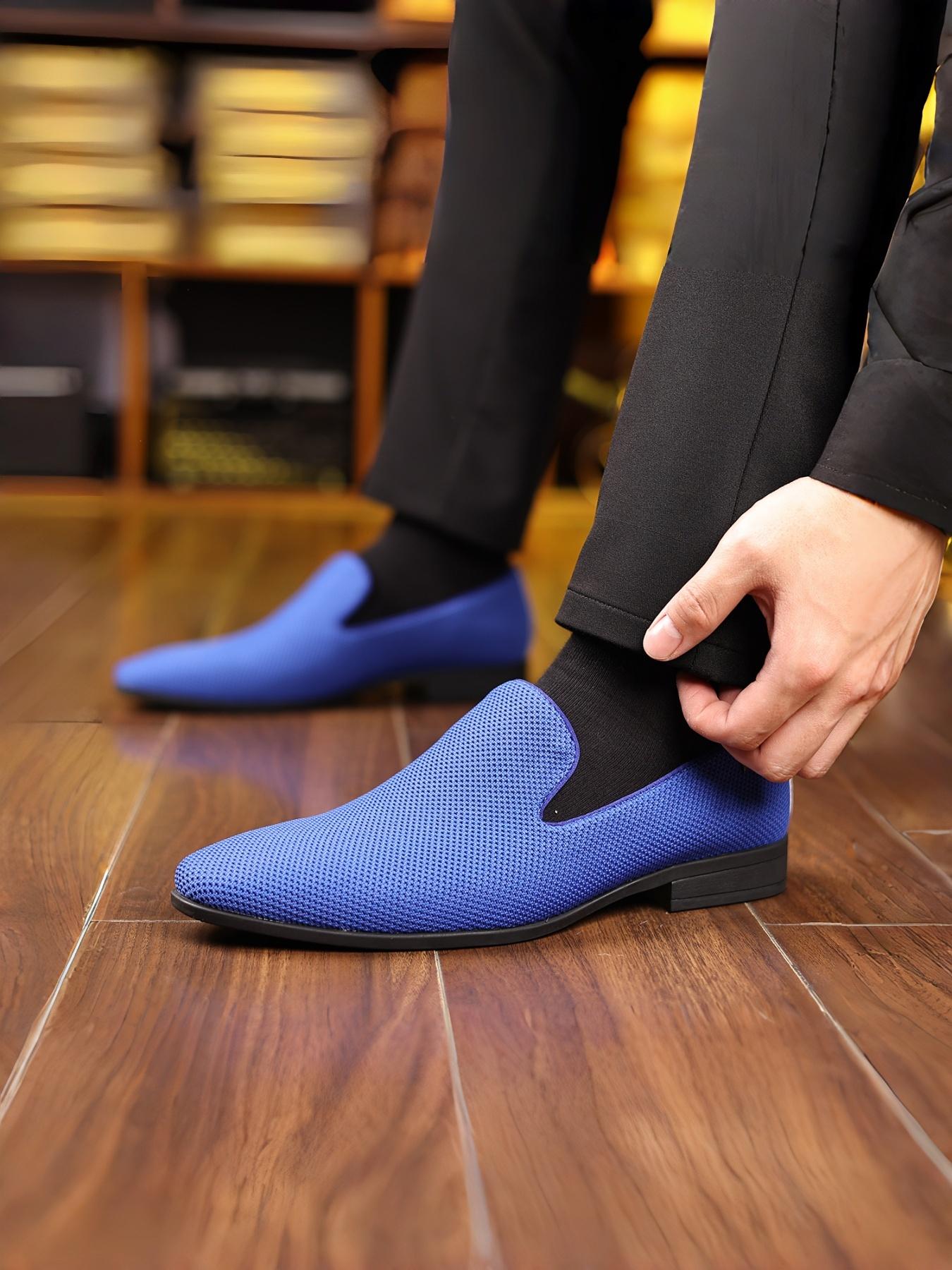 Spring Summer Street Style Must-Have! Knit Breathable Pointed Toe Loafers, Lightweight Business Casual, Perfect for All Seasons