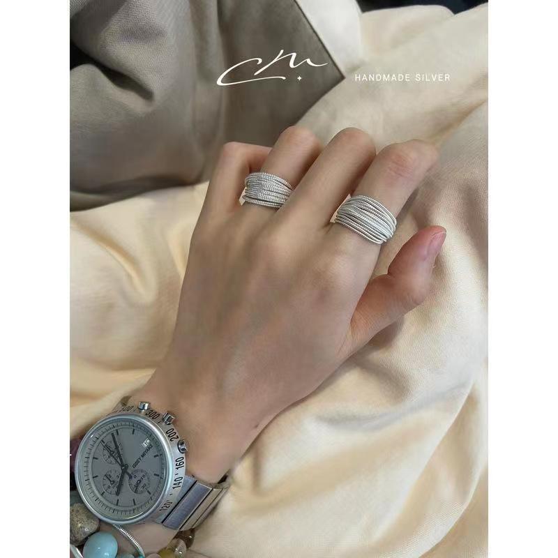 Adjustable Open Ring Minimalist Stacking Rings Set Dainty Geometric Line Design Fine Jewelry Gift for Women