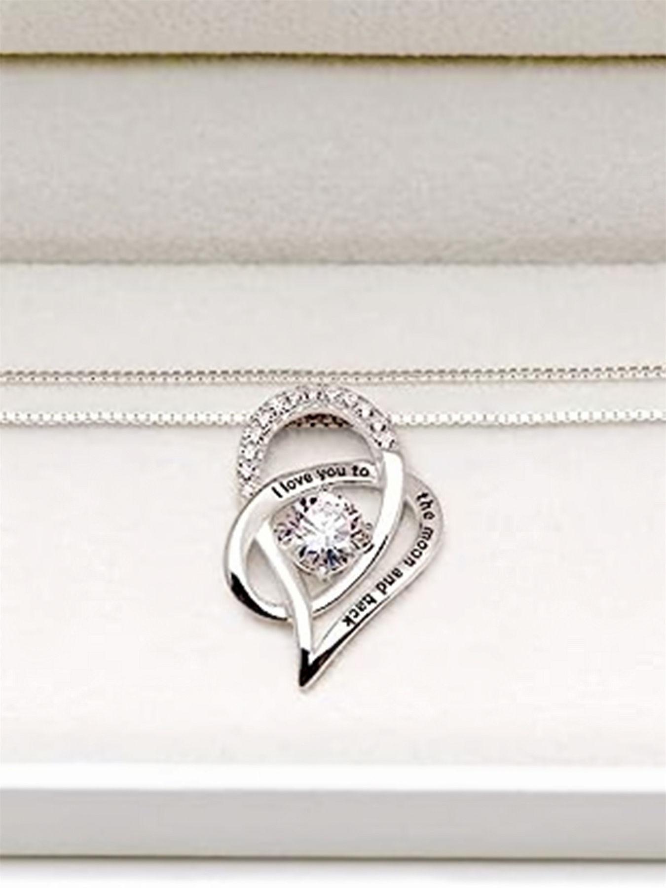 1 PC Romantic Cubic Zirconia Necklace Pendant For Women Valentine's Day Gift Wedding Jewelry