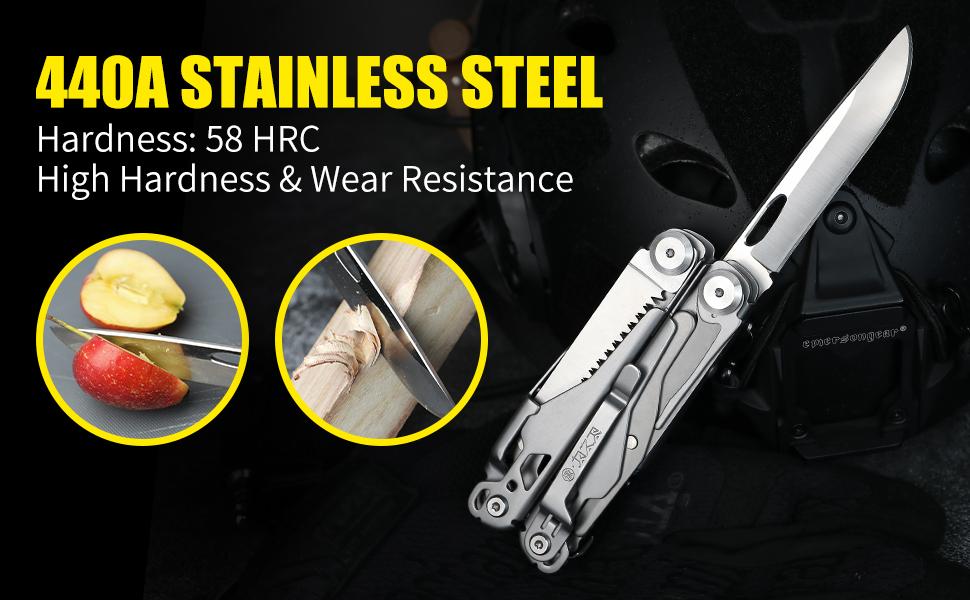 Xhandle MT-01 19-in-1 Multitool with Folding Pliers 440A Scissors Saw Screwdrivers Ruler Openers & Outdoor Camping Tool Compact Lightweight EDC