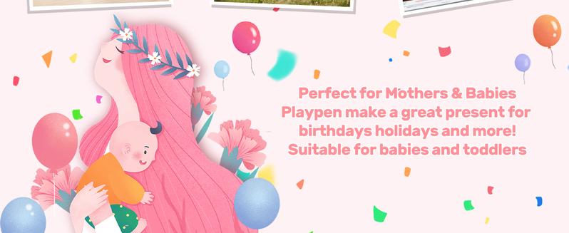 Baby Playpen, Indoor&Outdoor Playard, Play Pens for Kid Activity Center, Sturdy Safety Baby Fence with Breathable Mesh for Toddler playpen