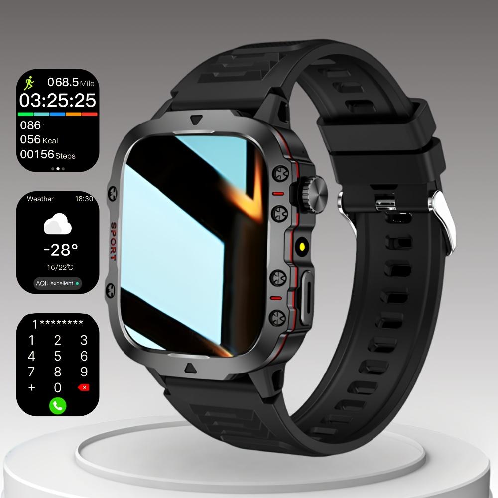 Smart Watch Wireless Calling LED Light Multiple APP Notifications Calendar Alarm Sports Modes Compatible iPhone Android Unisex Multifunctional Smartwatch