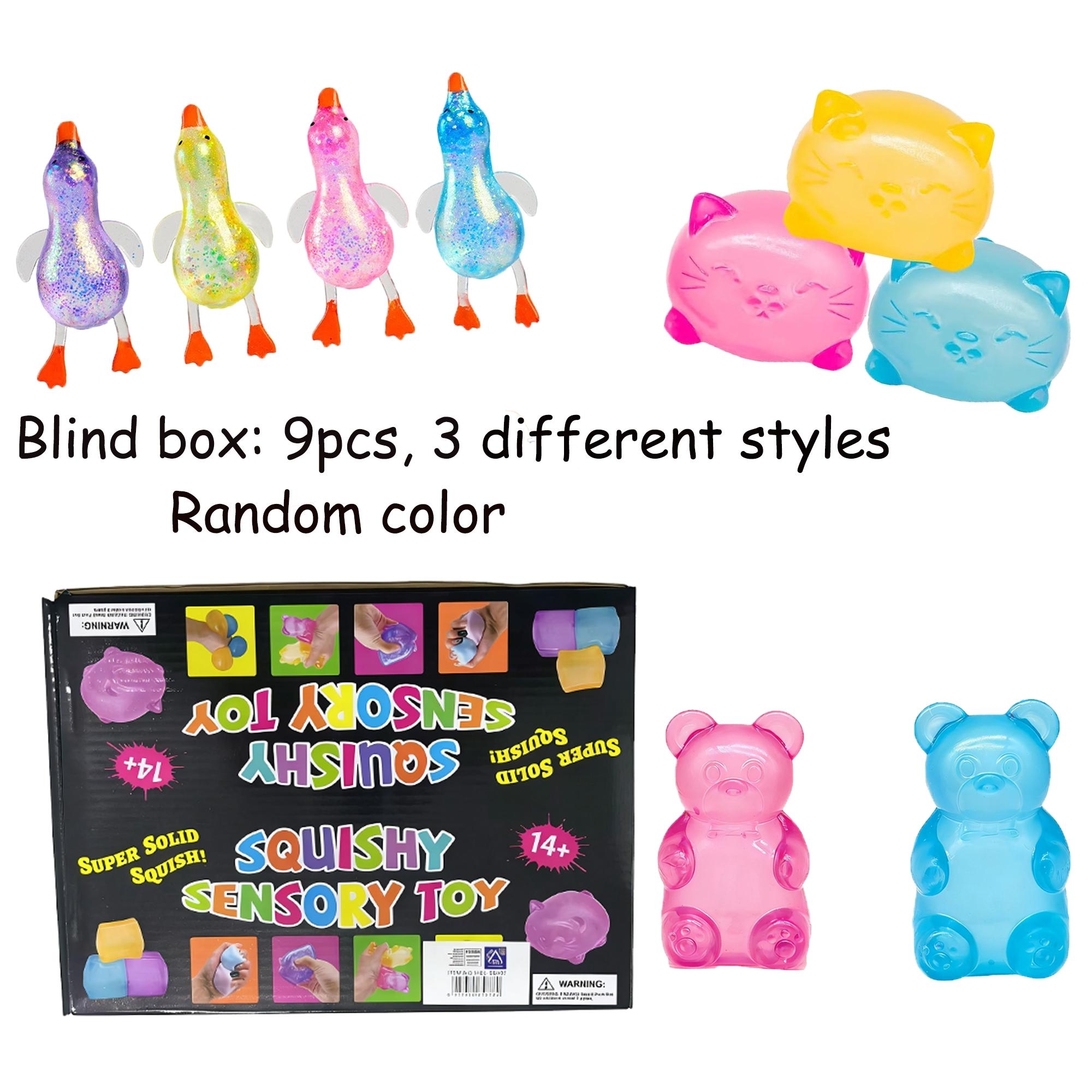 9pcs/box Stress Relief Malt Candy Blind Box, Slow Bounce Squeeze Toys, Unique Party Favors, Small Gifts for Gatherings