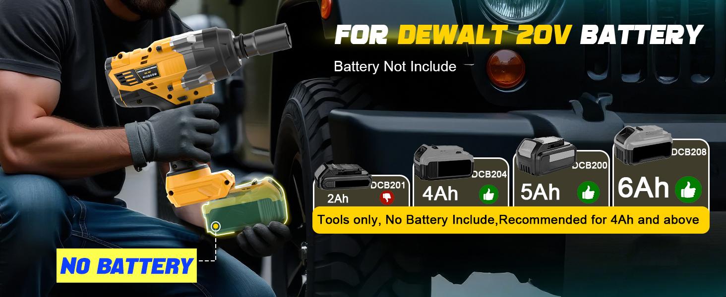 1700Ft-lbs (2300N.m) Cordless Impact Wrench 1/2" Compatible with Dewalt/Milwaukee Battery(No Battery!!),Brushless Impact Gun with 4 Modes & LED Light for CarTruck 1700Ft-lbs (2300N.m) Cordless Impact Wrench 1/2" Compatible with Dewalt/Milwaukee Battery(No Battery!!),Brushless Impact Gun with 4 Modes & LED Light for CarTruck