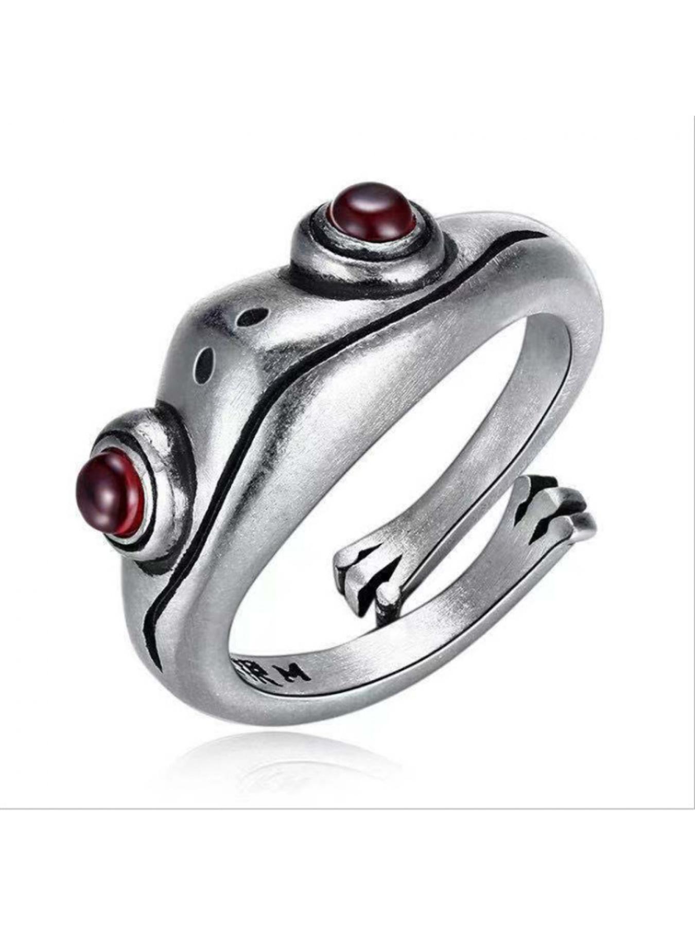 1 frog golden toad ring, retro vintage style, open ring design, personalized new style, can be worn alone or as a layered ring to match. Suitable for retro enthusiasts, trendy young people, and people with fun zodiac signs. It is a unique and eye-catching