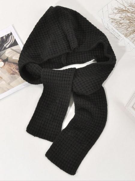 Women's Fashion Knitted Hooded Scarf Shawl, Soft Warm Cozy Accessory, Colors Available, Ideal for Daily Wear