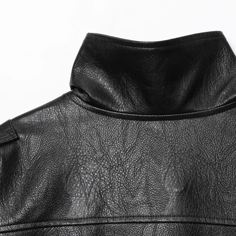 【Black Friday】Women's Stand-Collar Faux Leather Jacket, Streetwear, Long Sleeve Coats for Spring & Fall, Waterproof & Windproof Clothes for Daily Wear, Oversized Jacket, Casual Fashionable Collared Outerwear